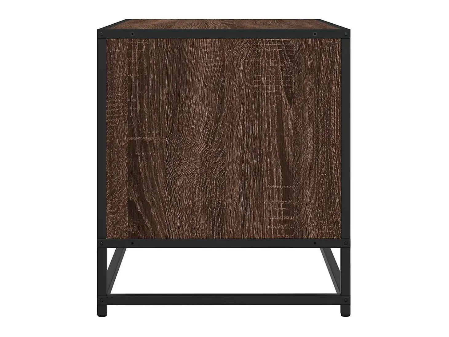 Mueble TV metal y madera ingeniería marrón roble 61x40x46 cm