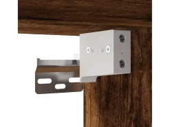 Mueble TV metal y madera contrachapada roble humo 80x31x39,5 cm