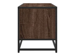 Mueble TV metal y madera ingeniería marrón roble 80x34,5x40 cm