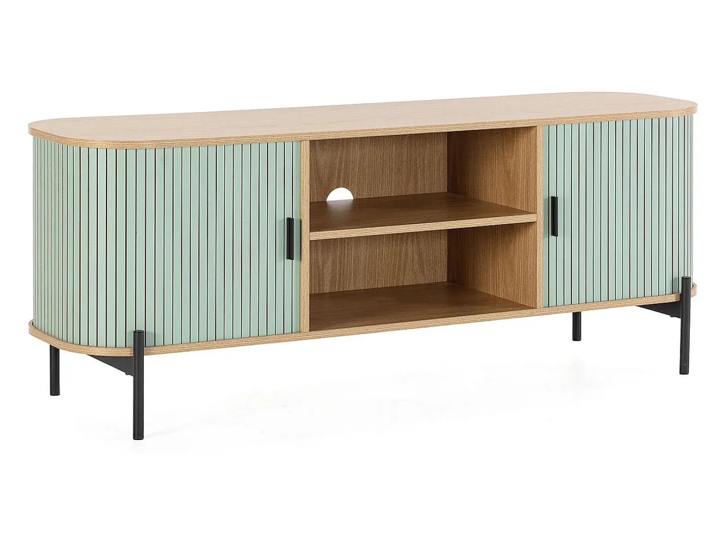 Mueble Tv Mónaco 2 puertas color Azul