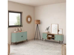 Mueble Tv Mónaco 2 puertas color Azul