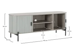 Mueble Tv Mónaco 2 puertas color Azul