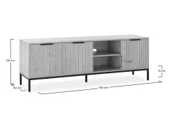 Mueble Tv Mónica 3 puertas color Roble