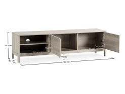 Mueble Tv Nassau 2 puertas efecto Roble