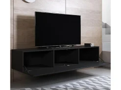 Mueble TV para Salón comedor en Negro 160x40x30cm Luke H2