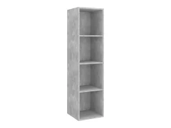 Mueble TV pared madera contrachapada hormigón 37x37x142,5 cm ES69673