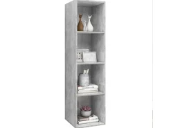 Mueble TV pared madera contrachapada hormigón 37x37x142,5 cm ES69673