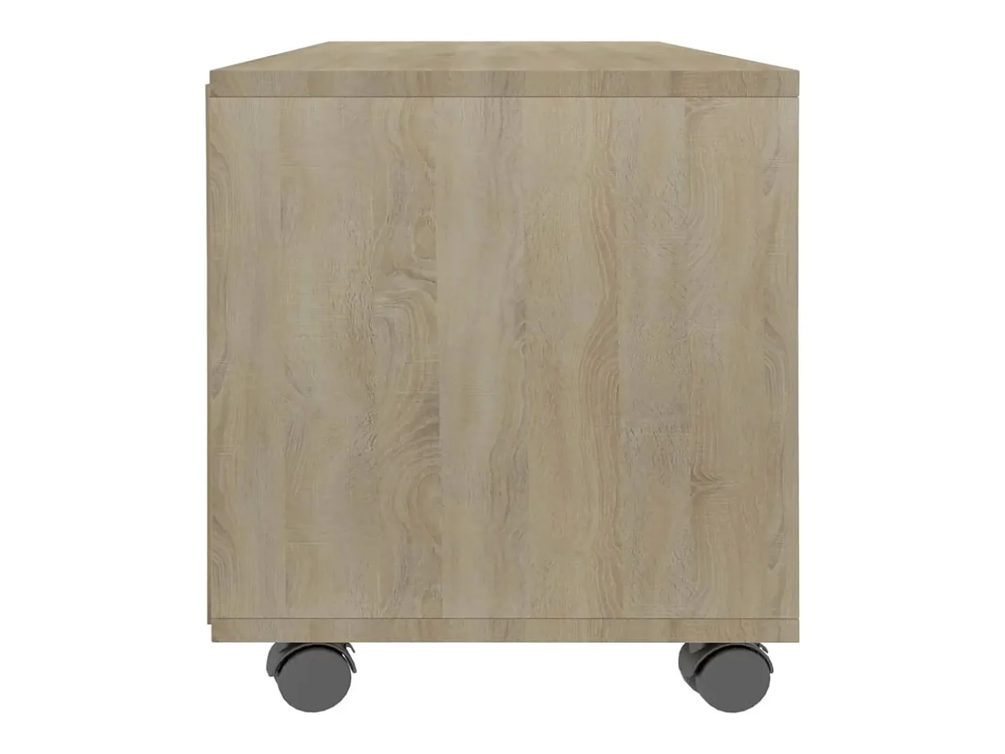 Mueble TV ruedas madera contrachapada color roble 90x35x35cm YOE39627
