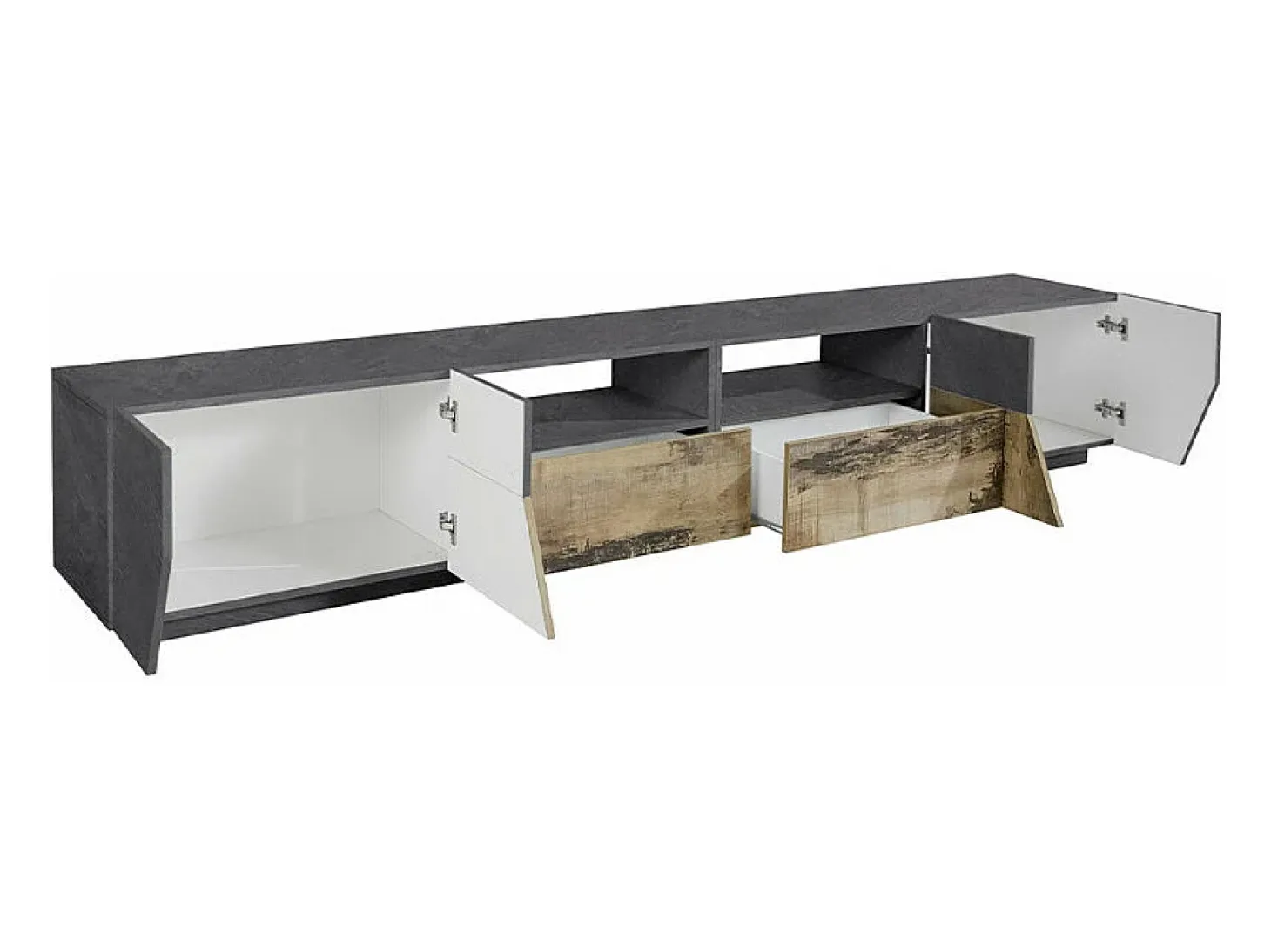 Mueble TV salón cocina 260x43cm diseño moderno More Report