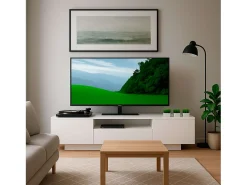 Mueble TV Sami Salón Contemporáneo Blanco 1C 2P 1 Hueco 200x42x37cm