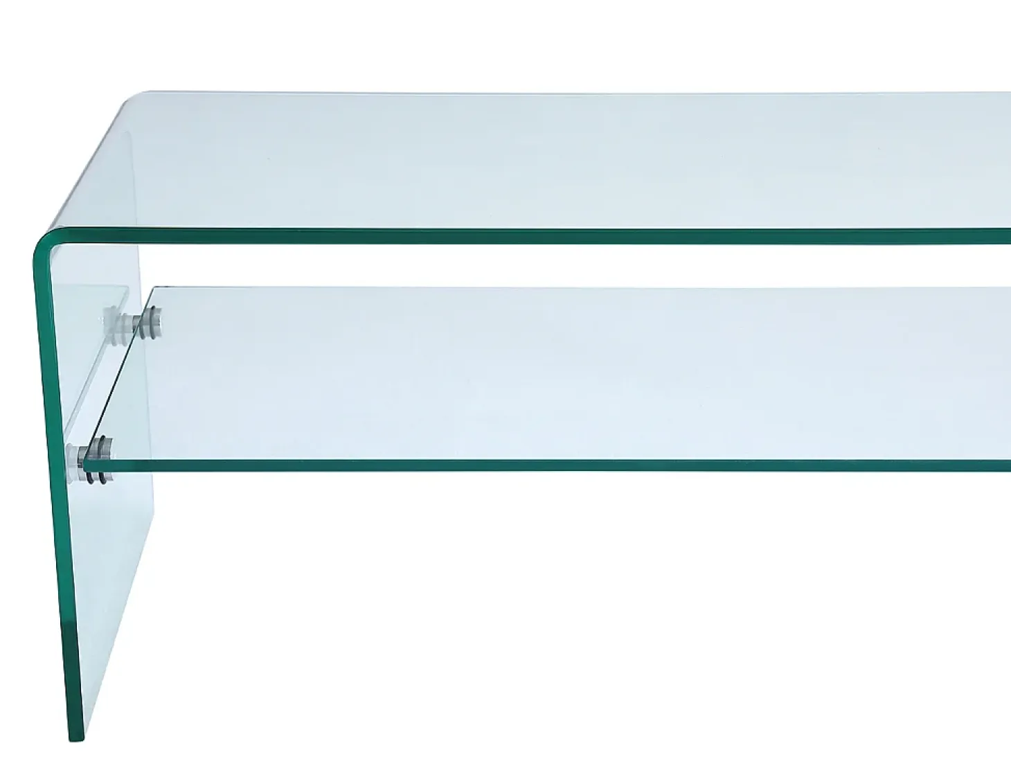 Mueble TV STILEOS - 1 hueco - Cristal templado curvo 12 mm
