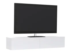 Mueble TV Suspendido haaus Isla, 2 Puertas, Blanco, 135 x 28 x 25 cm