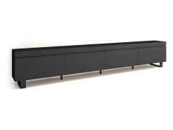 Mueble TV, Televisión, 320x35x57cm, Para TV gran formato, Diseño industrial, Negro