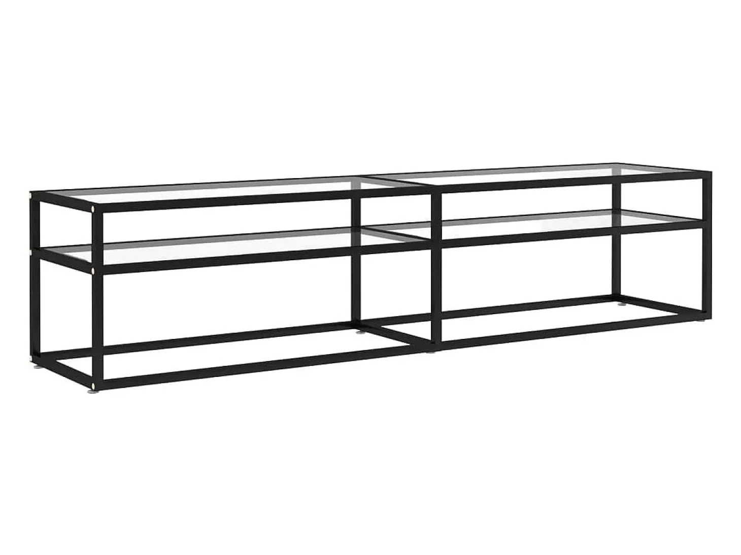 Mueble TV vidrio templado transparente 180x40x40,5 cm YOE14532