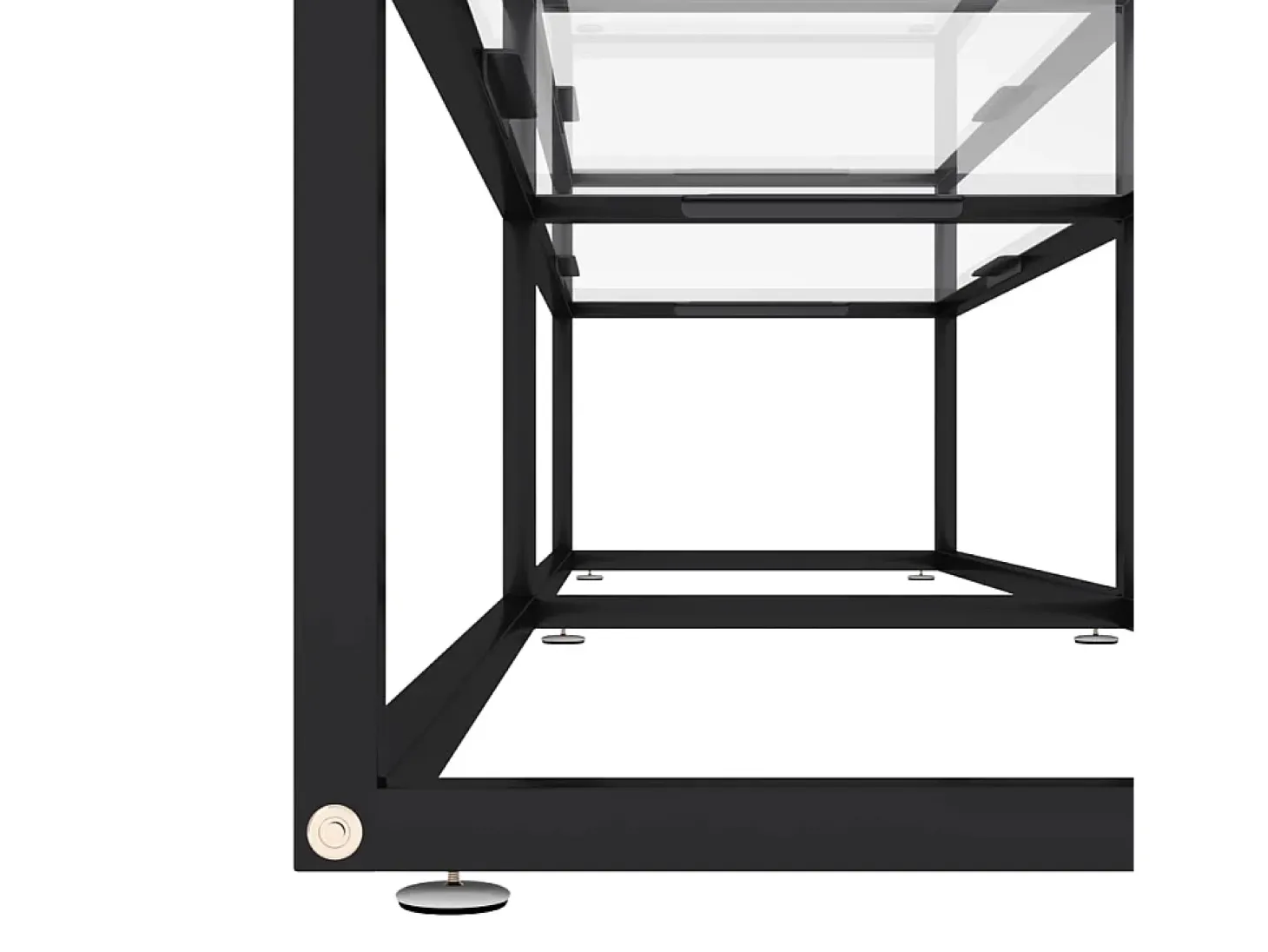 Mueble TV vidrio templado transparente 180x40x40,5 cm YOE14532