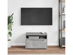 Mueble TV VISNES gris hormigón 60x40x38 cm madera ingeniería