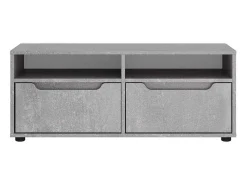 Mueble TV VISNES gris hormigón 100x40x38 cm madera ingeniería