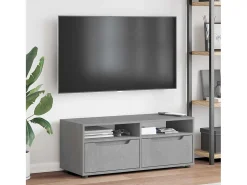 Mueble TV VISNES gris hormigón 100x40x38 cm madera ingeniería