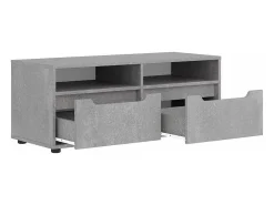 Mueble TV VISNES gris hormigón 100x40x38 cm madera ingeniería