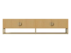 Mueble TV 180x40x40 cm - 4 puertas - Paneles de partículas - Natural
