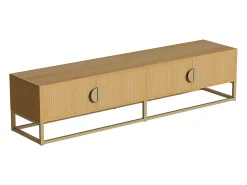 Mueble TV 180x40x40 cm - 4 puertas - Paneles de partículas - Natural
