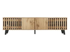 Mueble TV 180x40x55 cm - con 4 puertas - Estilo escandinavo - Natural