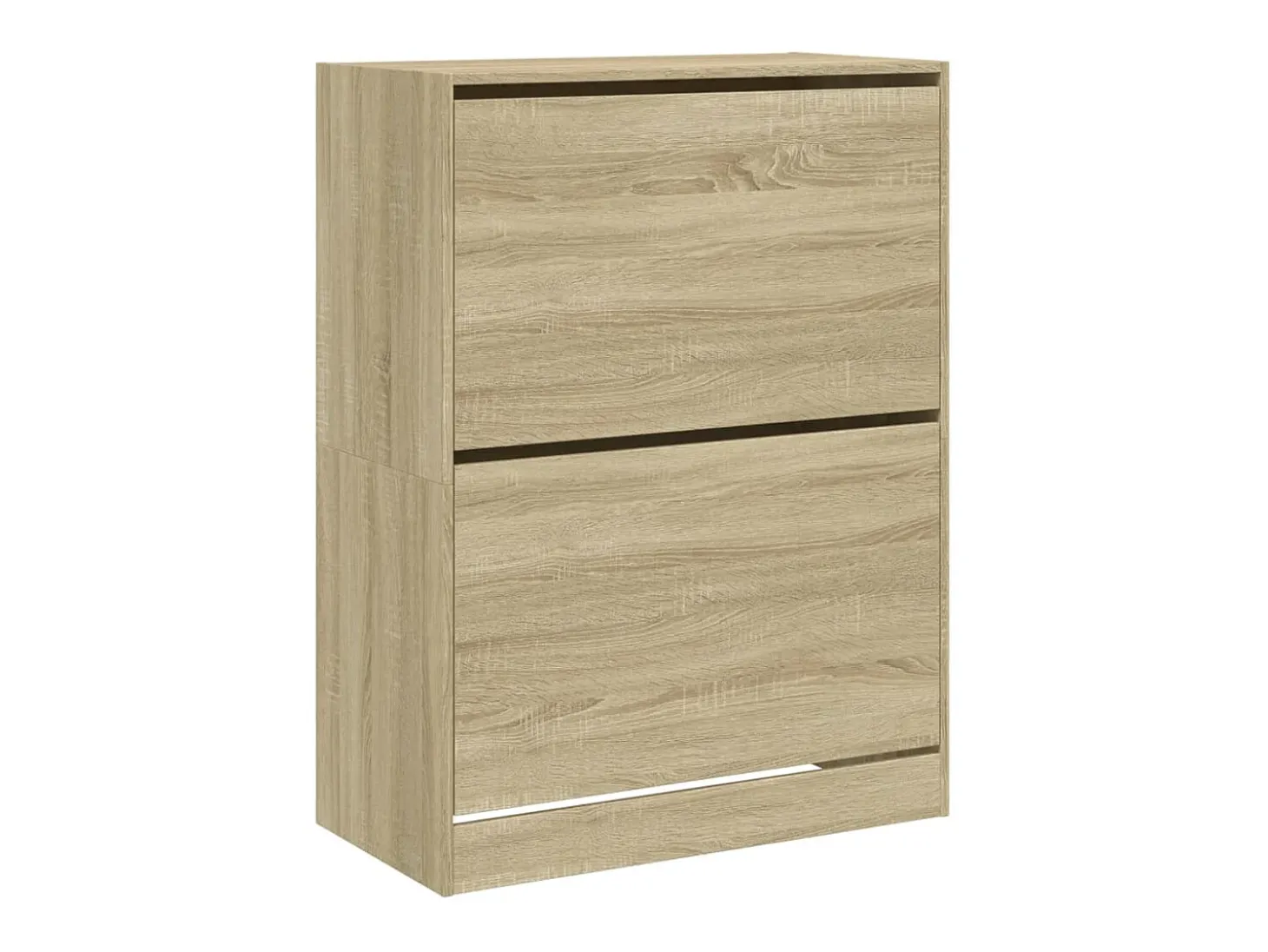 Mueble zapatero 2 cajones abatibles roble Sonoma 80x42x108 cm ES946658