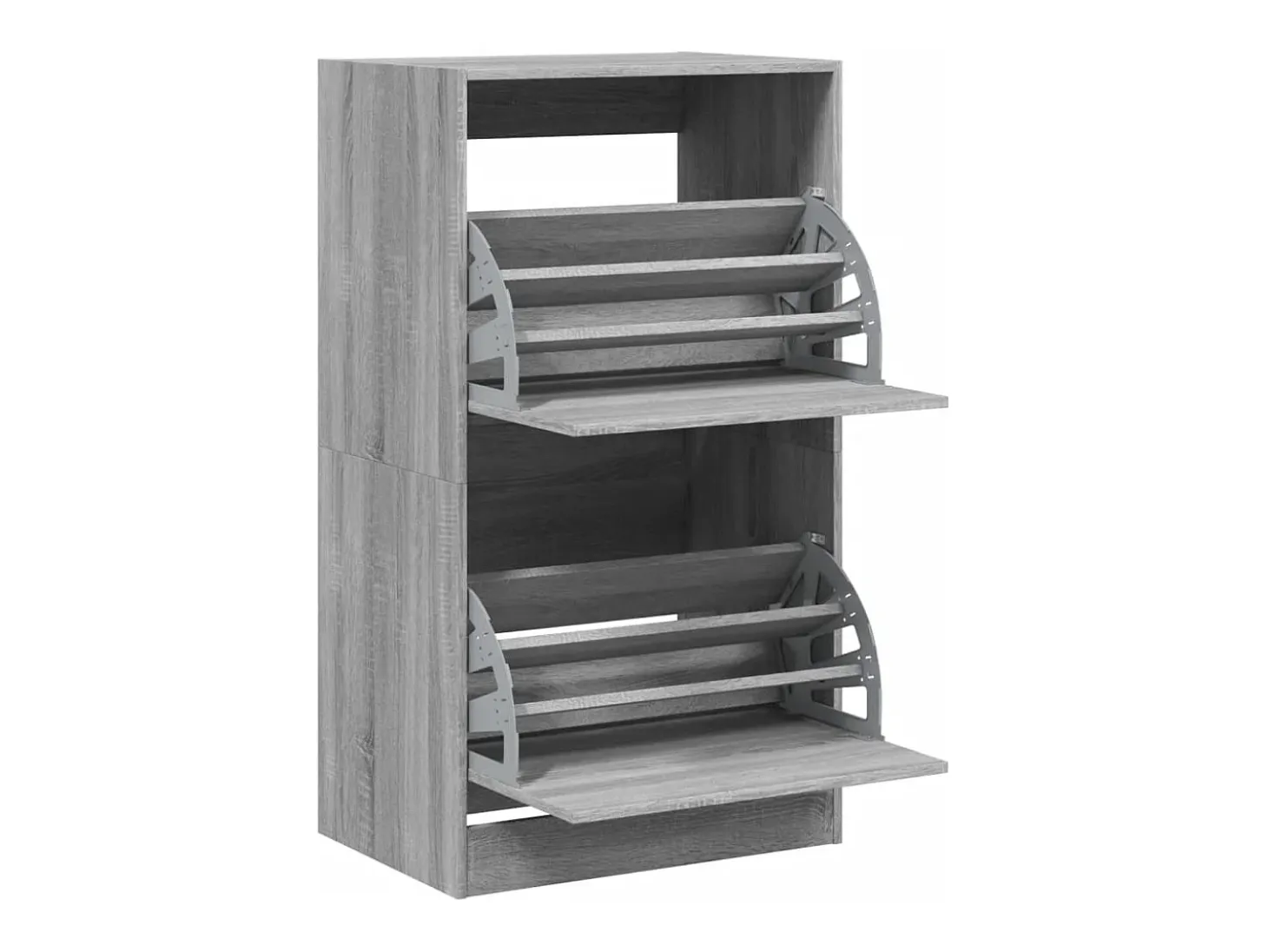 Mueble zapatero 2 cajones abatibles gris Sonoma 60x42x108 cm ES472708