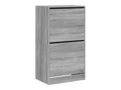 Mueble zapatero 2 cajones abatibles gris Sonoma 60x42x108 cm ES472708