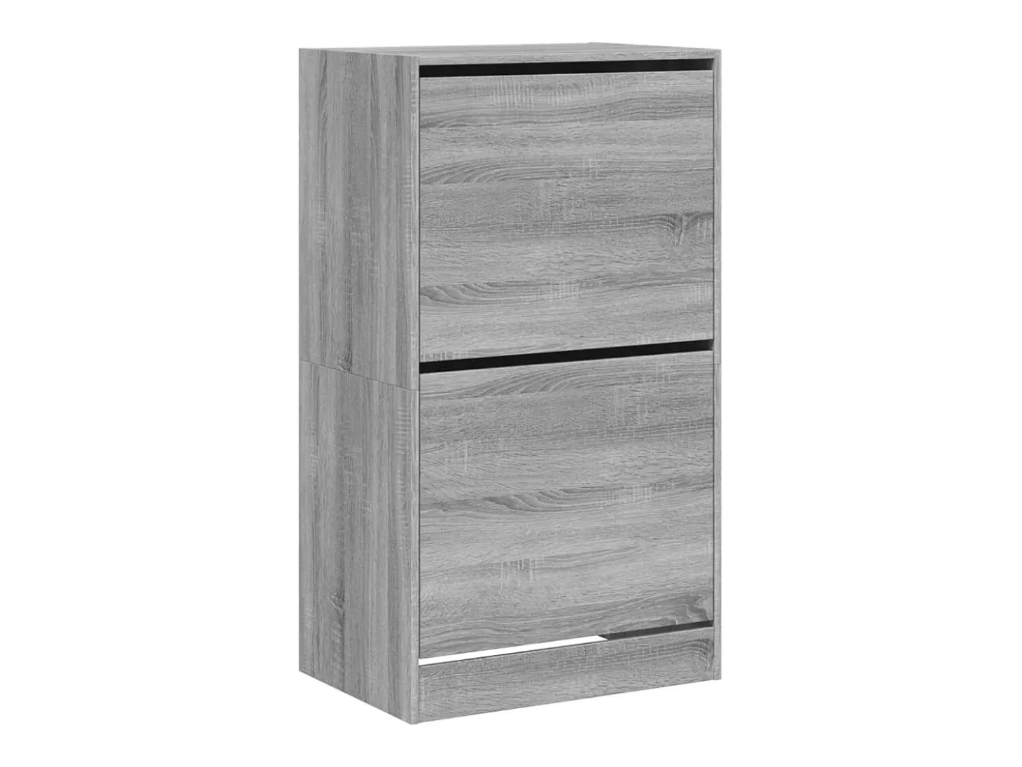 Mueble zapatero 2 cajones abatibles gris Sonoma 60x42x108 cm ES472708