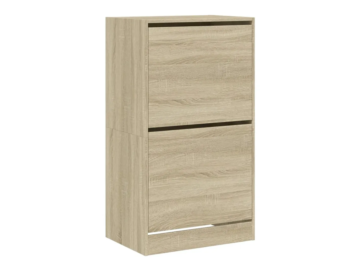 Mueble zapatero 2 cajones abatibles roble Sonoma 60x42x108 cm ES658163
