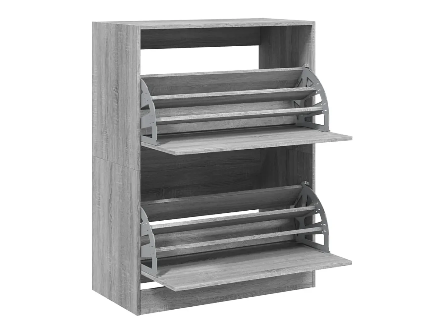Mueble zapatero 2 cajones abatibles gris Sonoma 80x42x108 cm ES527217