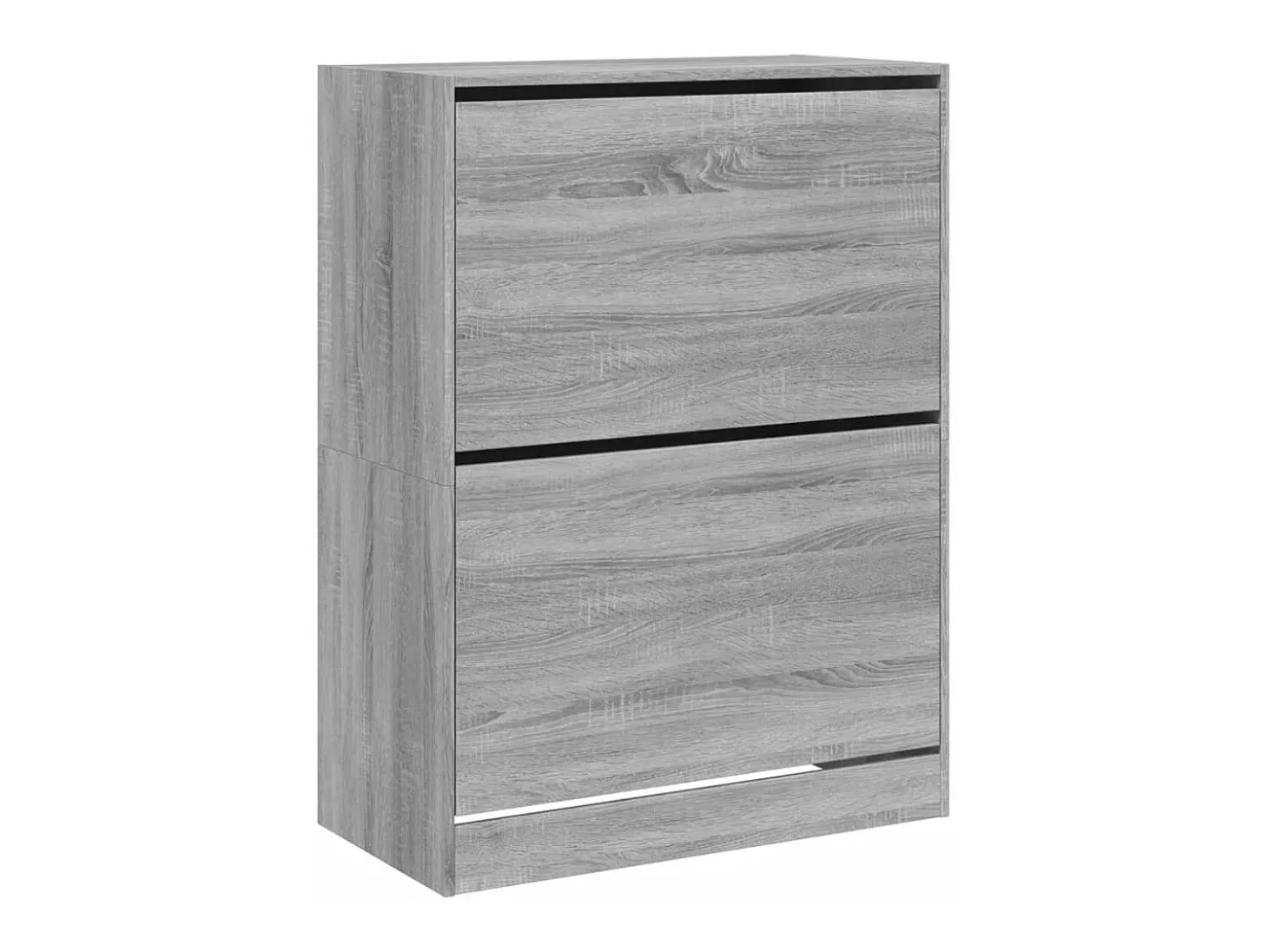 Mueble zapatero 2 cajones abatibles gris Sonoma 80x42x108 cm ES527217