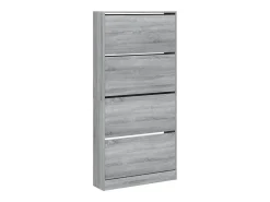 Mueble zapatero 4 cajones abatibles gris Sonoma 80x21x163,5 cm ES297214