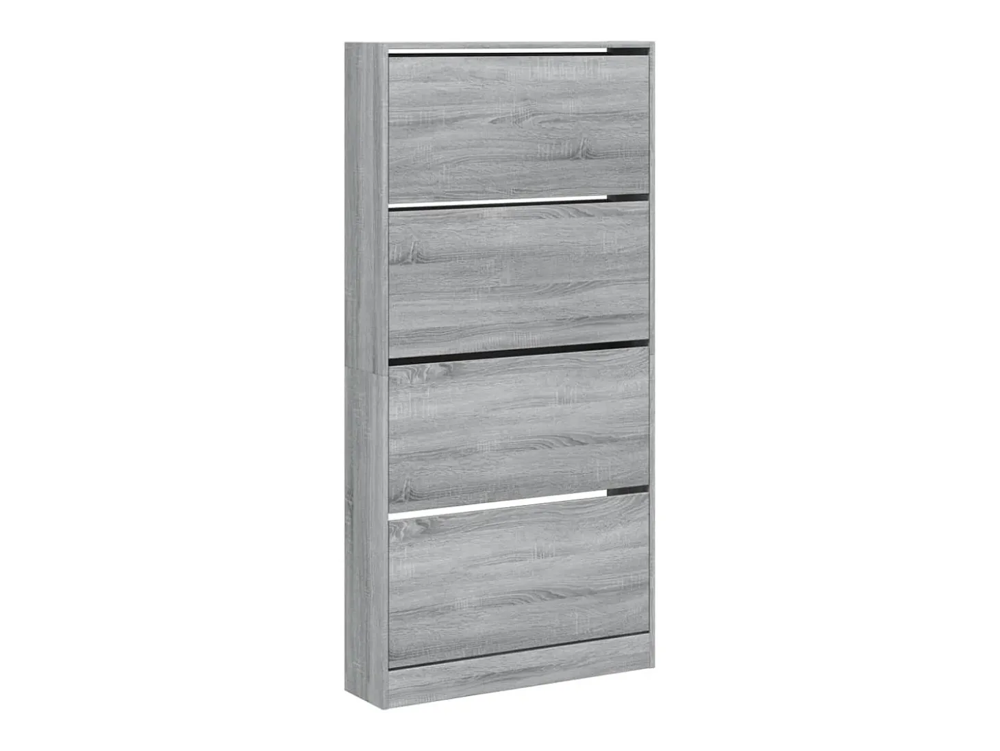Mueble zapatero 4 cajones abatibles gris Sonoma 80x21x163,5 cm ES297214