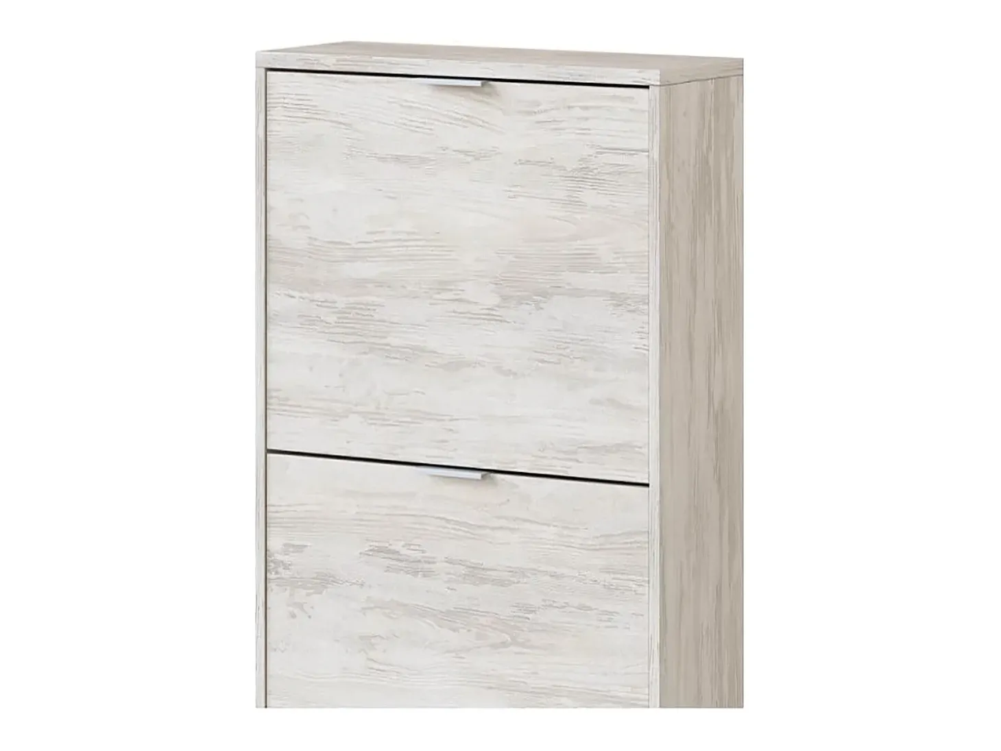 Mueble Zapatero 3 Puertas con Gran Capacidad con Acabado en Color Roble Gris Blanqueado - Dim: 60 cm (Ancho) x 113 cm (Alto) x 22 cm (Fondo)