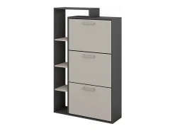 Mueble zapatero antracita/gris 80x24.2x128.3 orlando