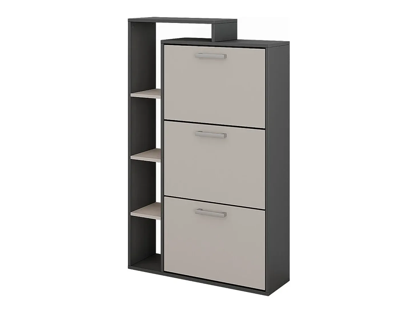 Mueble zapatero antracita/gris 80x24.2x128.3 orlando