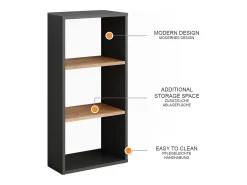 Mueble zapatero antracita/roble dorado 40x24x80.1 orlando