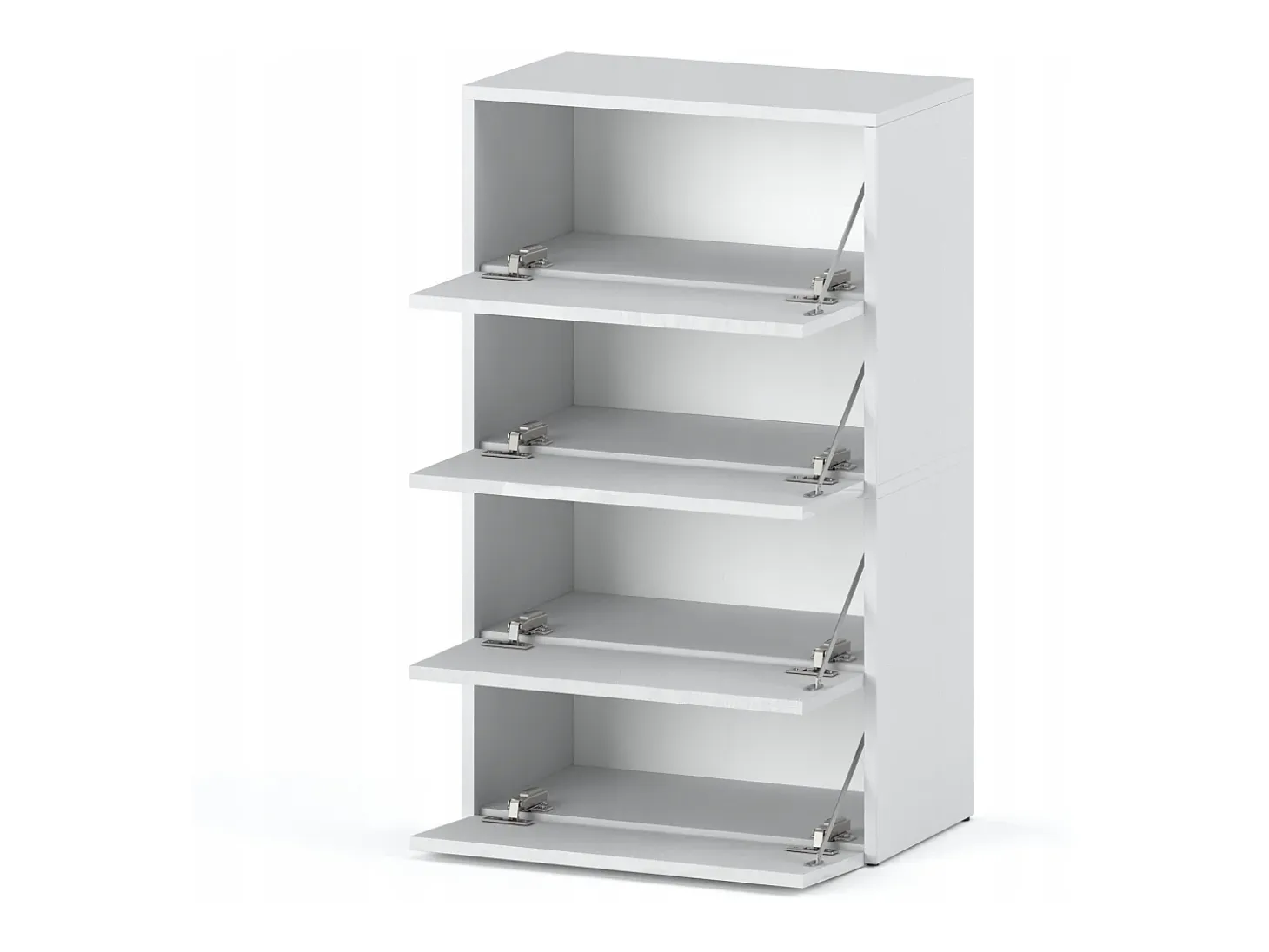 Mueble Zapatero Blanco Brillante 60x36x100 cm – Estantería de Almacenamiento para la Entrada Estilo Loft