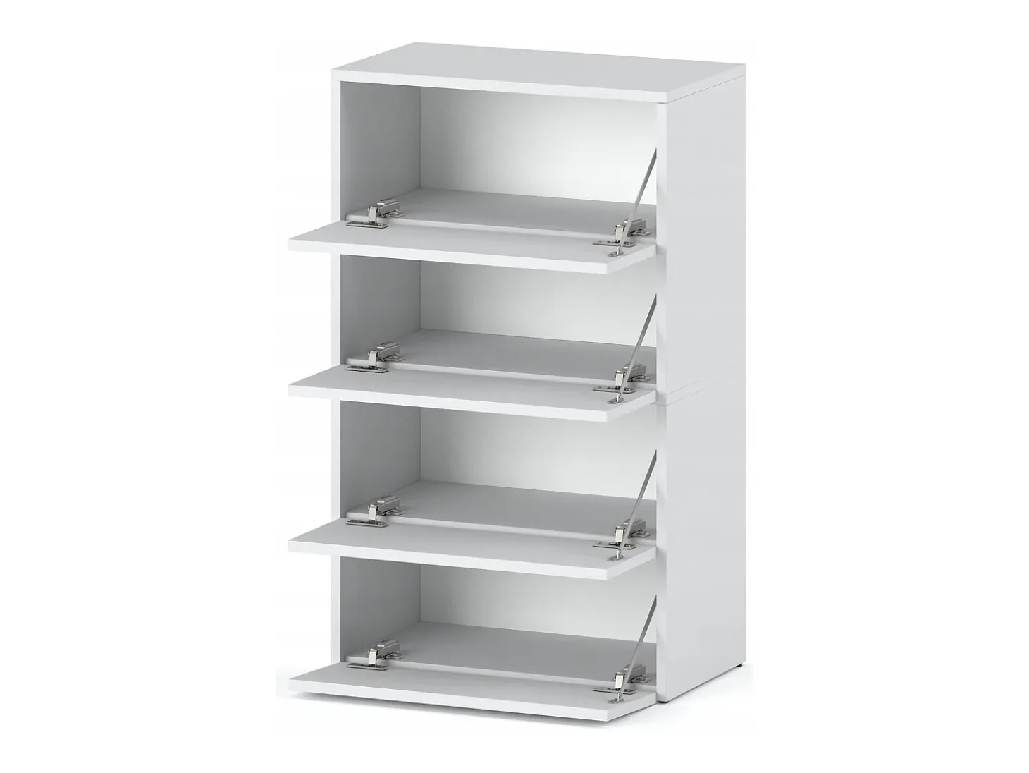Mueble Zapatero Blanco Mate 60x36x100 cm – Estantería de Almacenamiento para la Entrada Estilo Loft