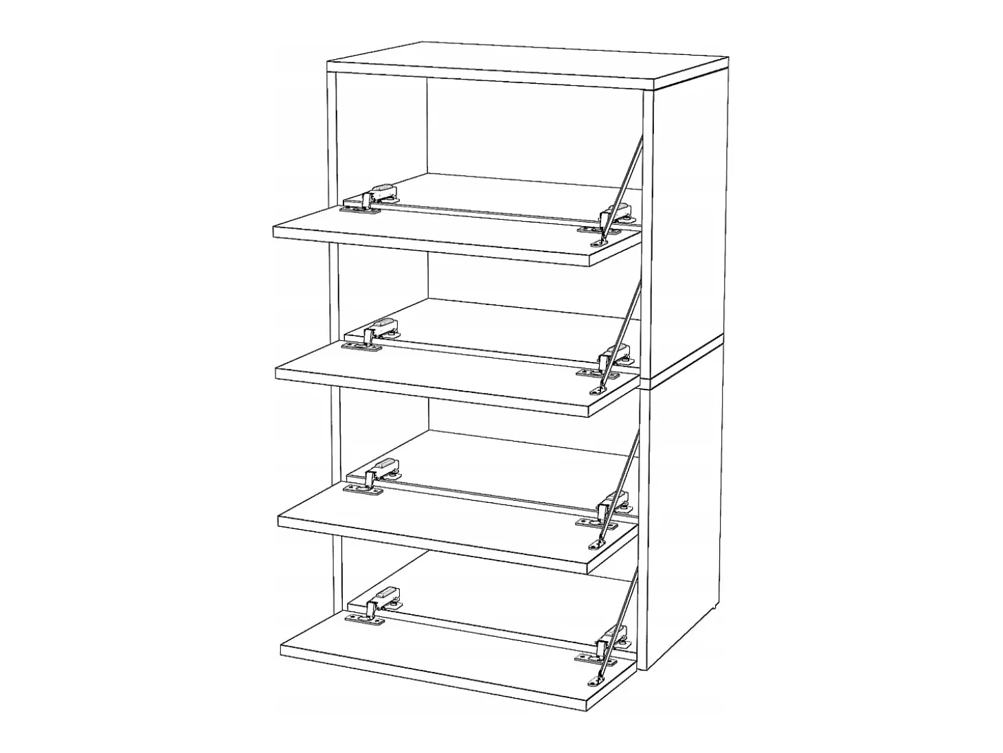 Mueble Zapatero Blanco Mate 60x36x100 cm – Estantería de Almacenamiento para la Entrada Estilo Loft