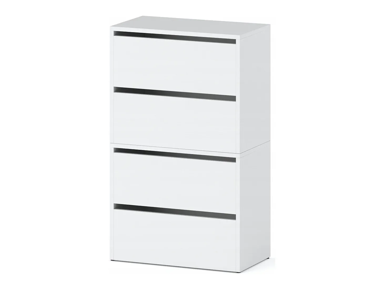 Mueble Zapatero Blanco Mate 60x36x100 cm – Estantería de Almacenamiento para la Entrada Estilo Loft