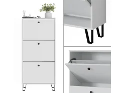 Mueble zapatero blanco 130x26x60 siri