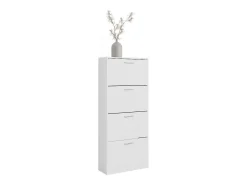 Mueble zapatero blanco 59x22x137 gizmo