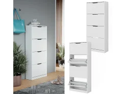 Mueble zapatero blanco 59x22x137 luca