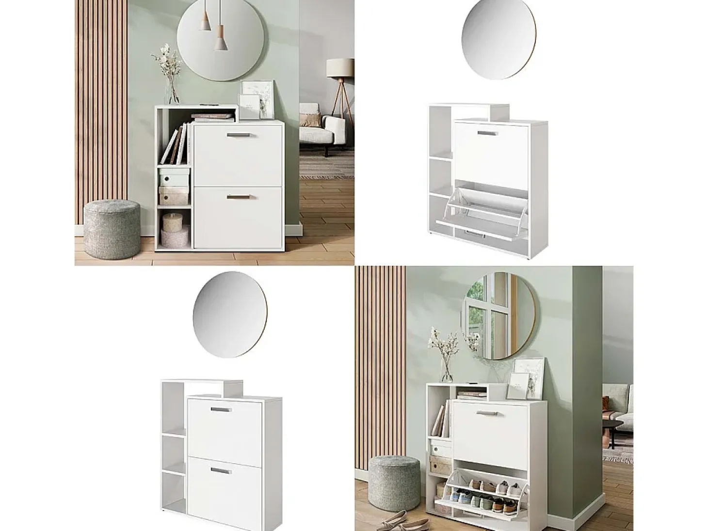 Mueble zapatero blanco 80x25x90 orlando