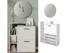 Mueble zapatero blanco 80x25x90 orlando