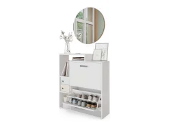 Mueble zapatero blanco 80x25x90 orlando