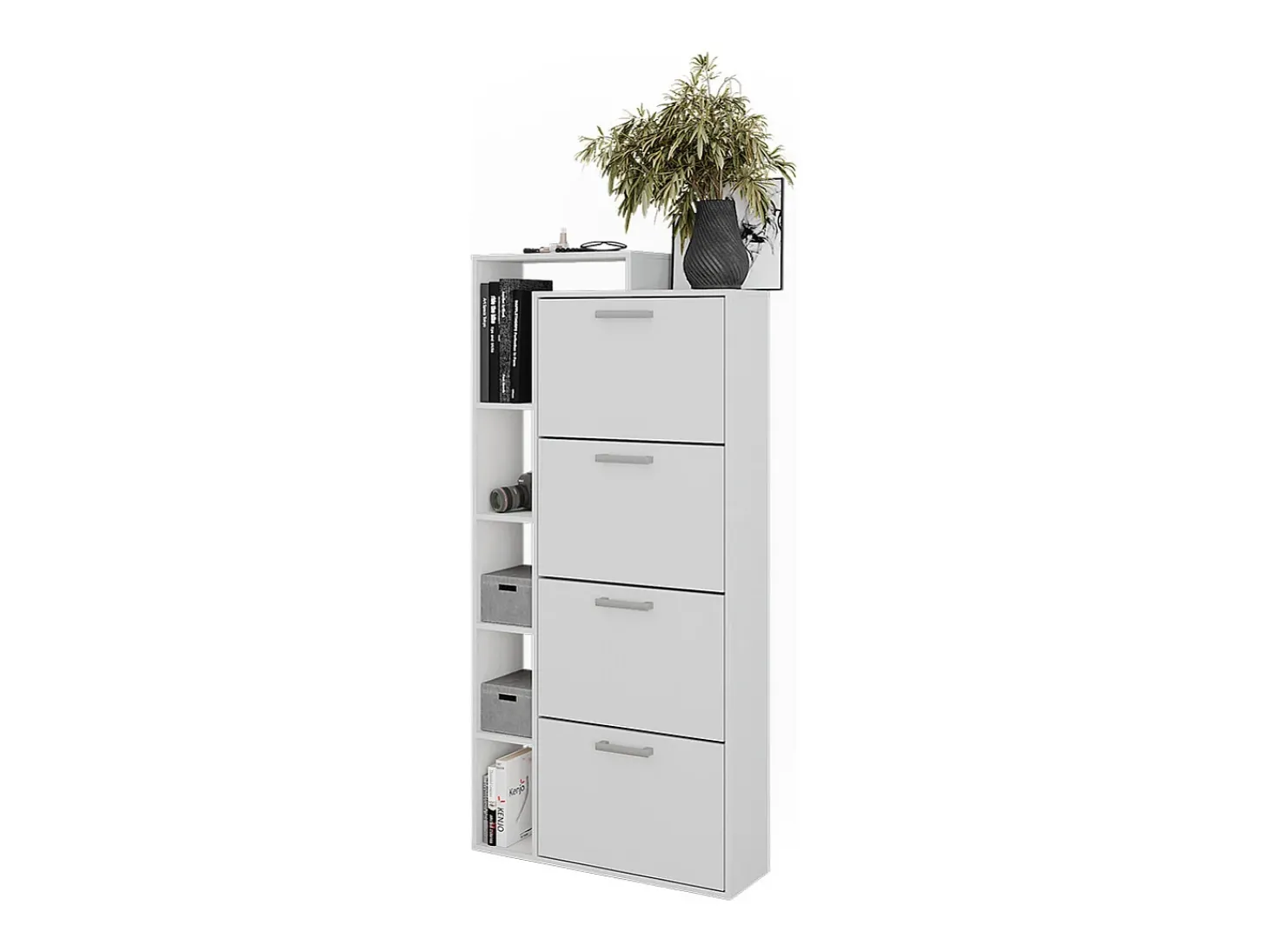 Mueble zapatero blanco 80x24.2x166.1 orlando